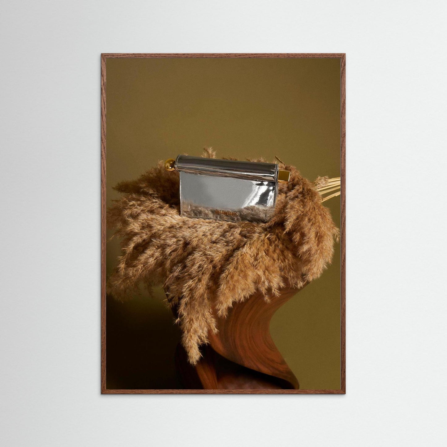 Silver jacquemus bag in it's nest