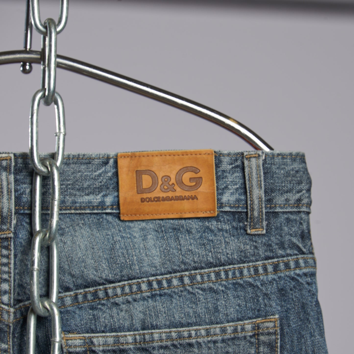 Designer Ripped Jeans with Orange Liner