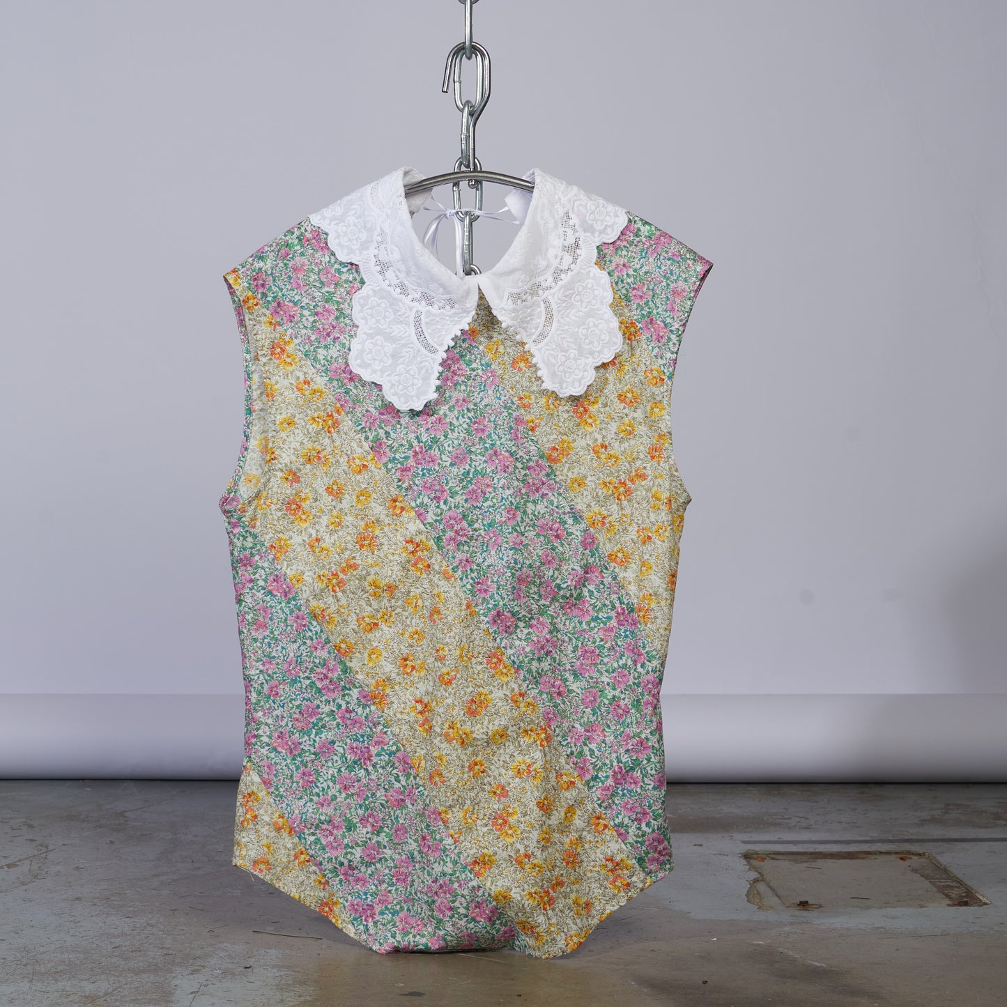 Sleeveless Designer Flower Print Blouse