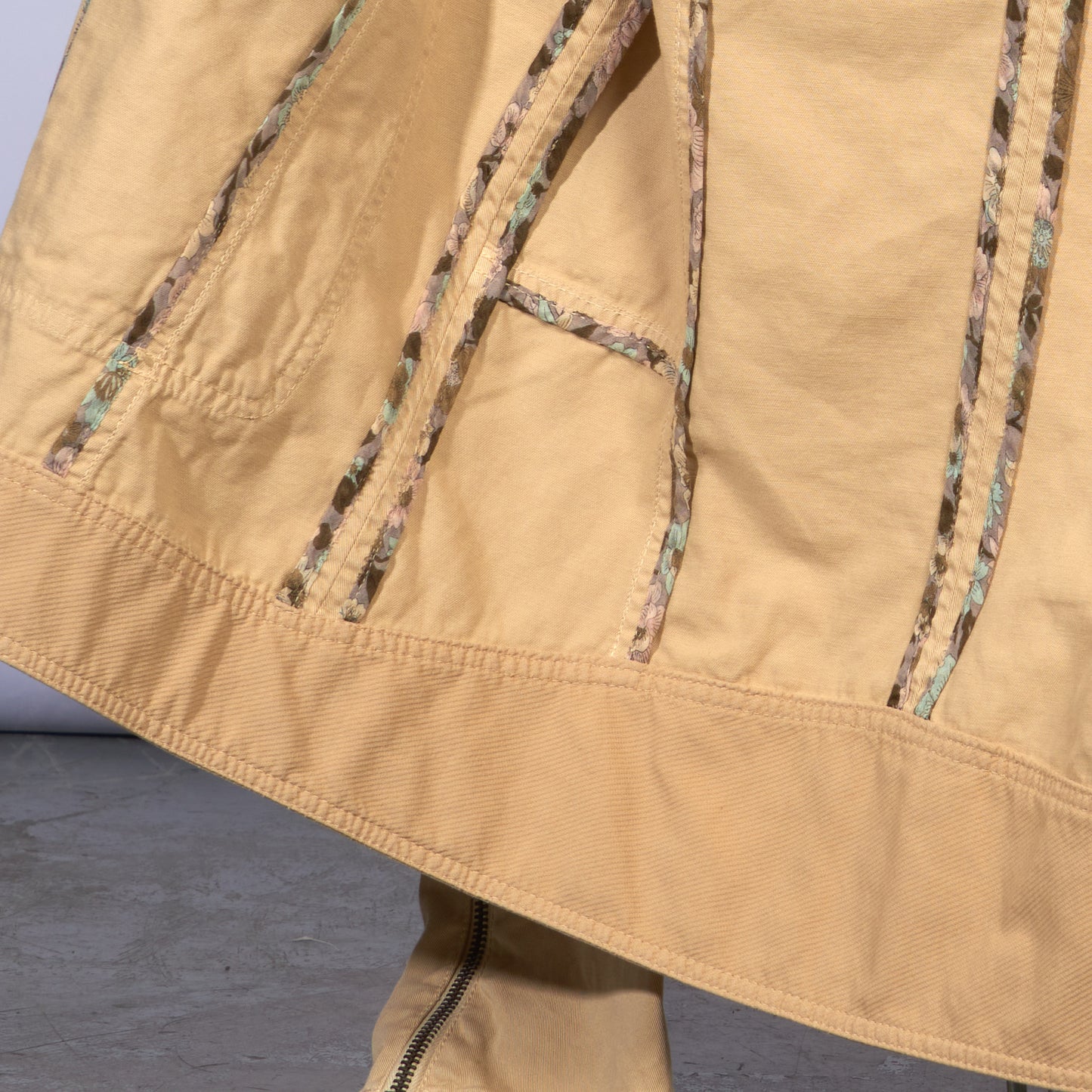 Khaki Designer Jacket with Lots of Details
