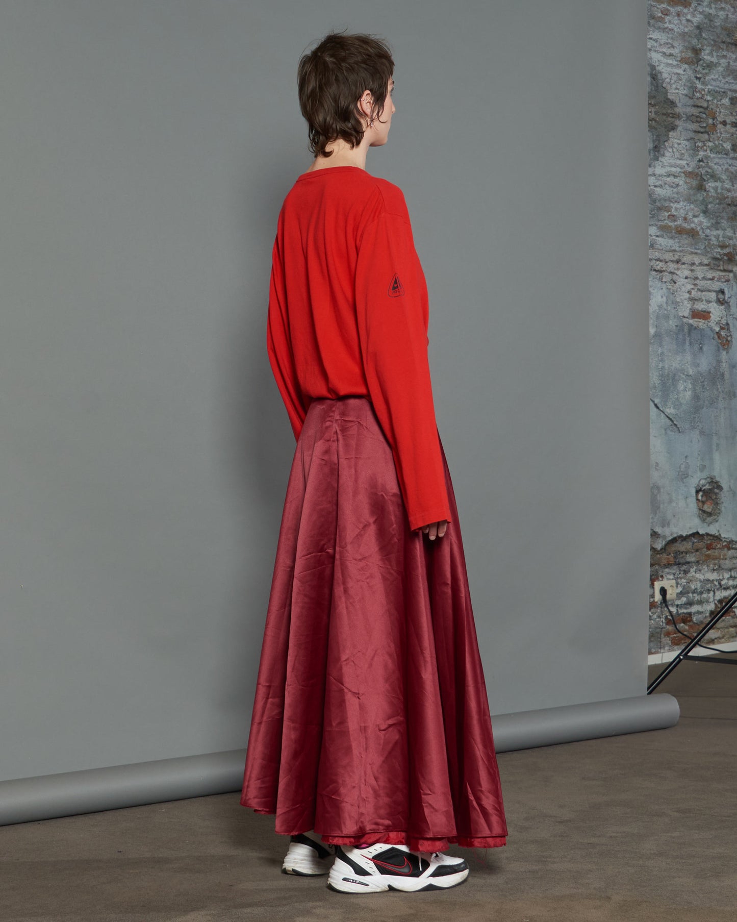 Deep Red Shiny Skirt