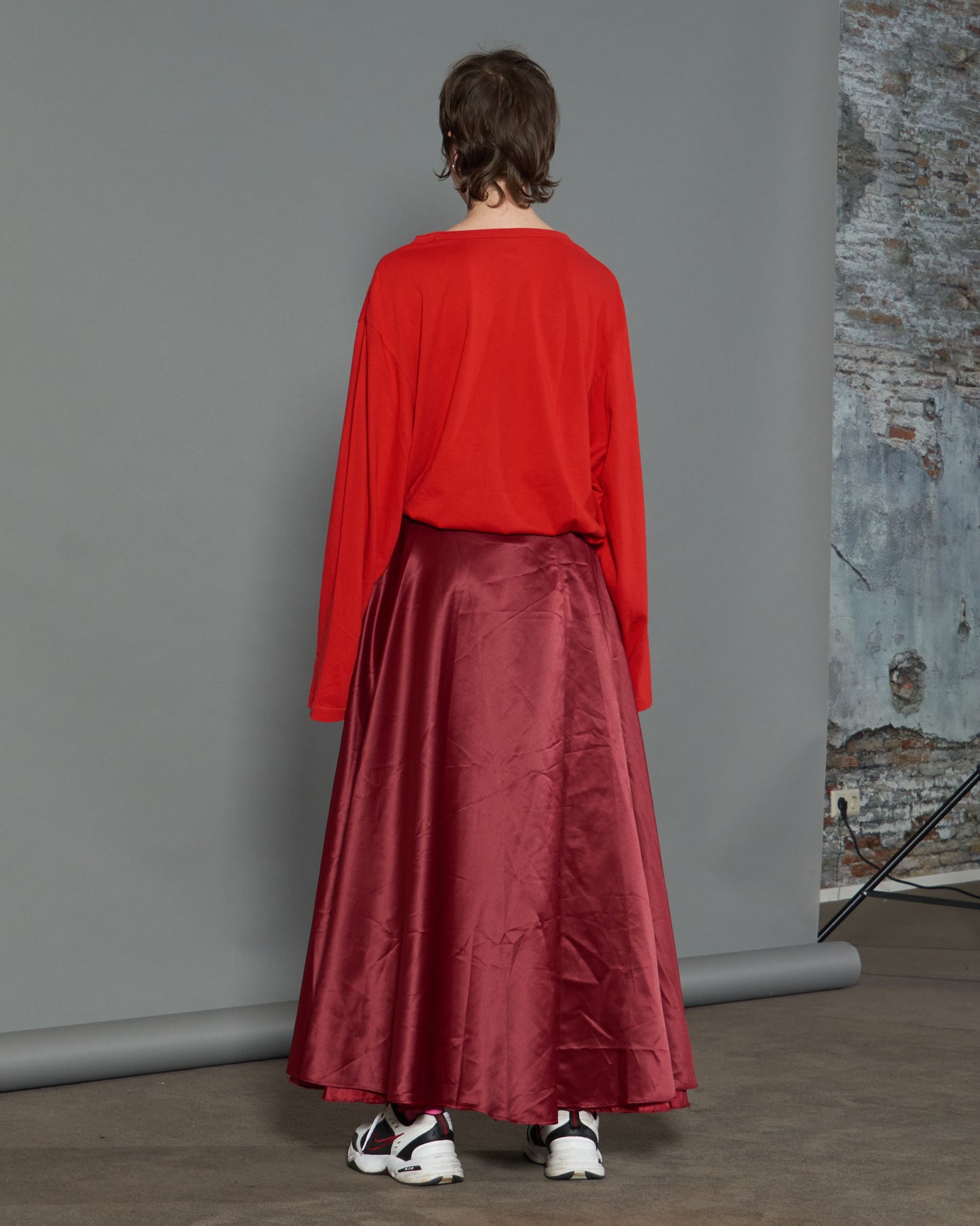 Deep Red Shiny Skirt