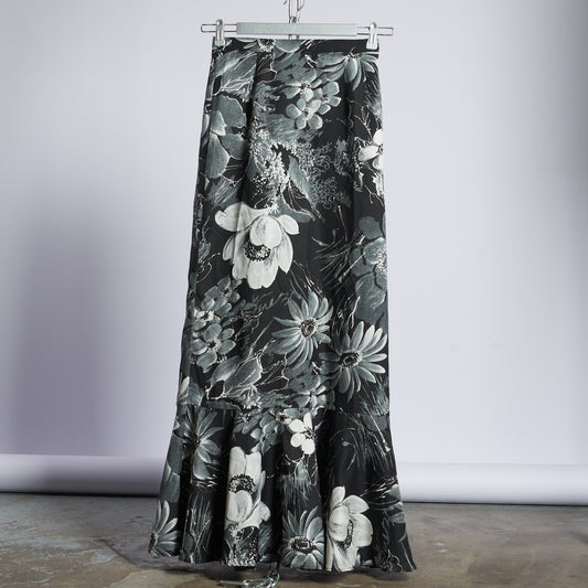 Beautiful Flower Printed Maxi Skirt