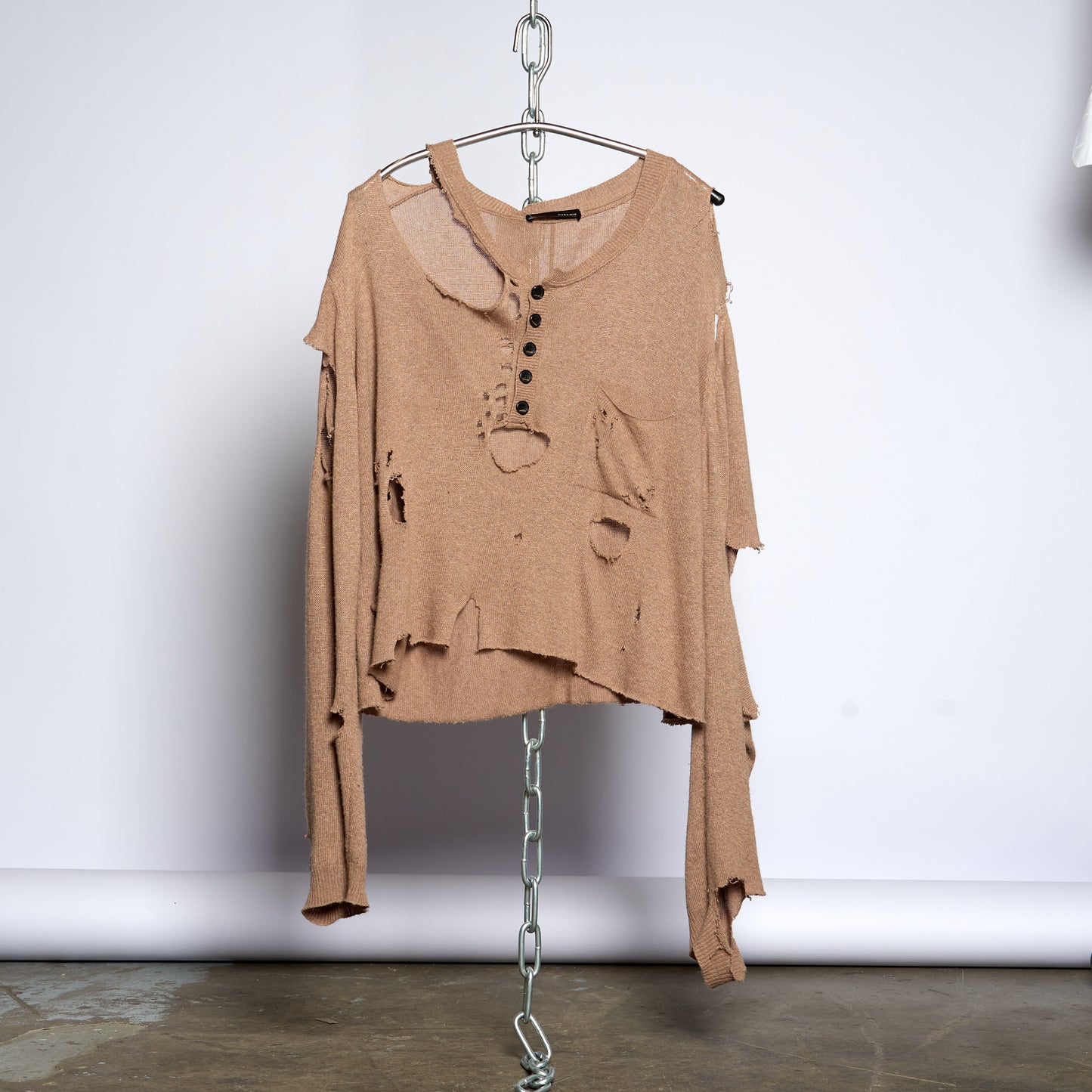 Upcycled Beige Cardigan
