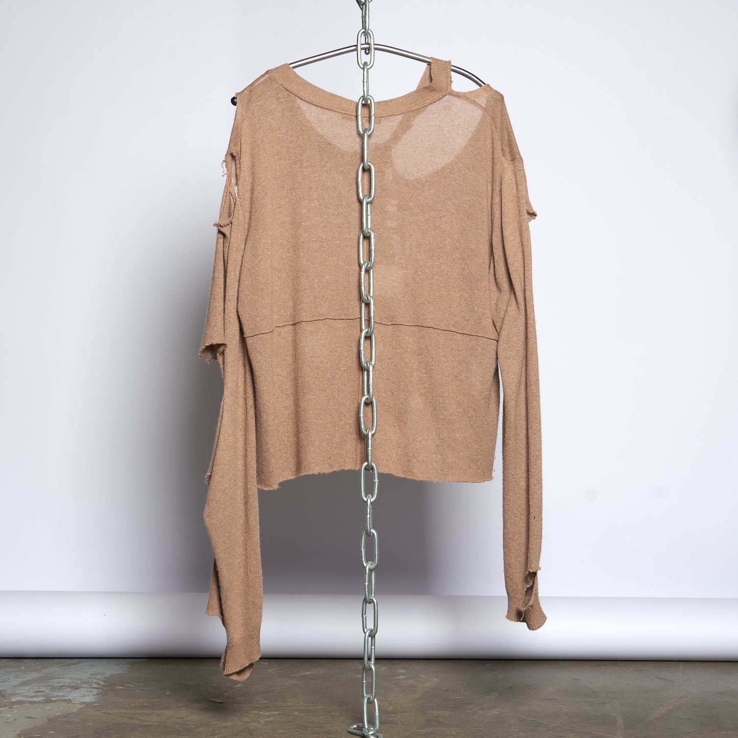 Upcycled Beige Cardigan